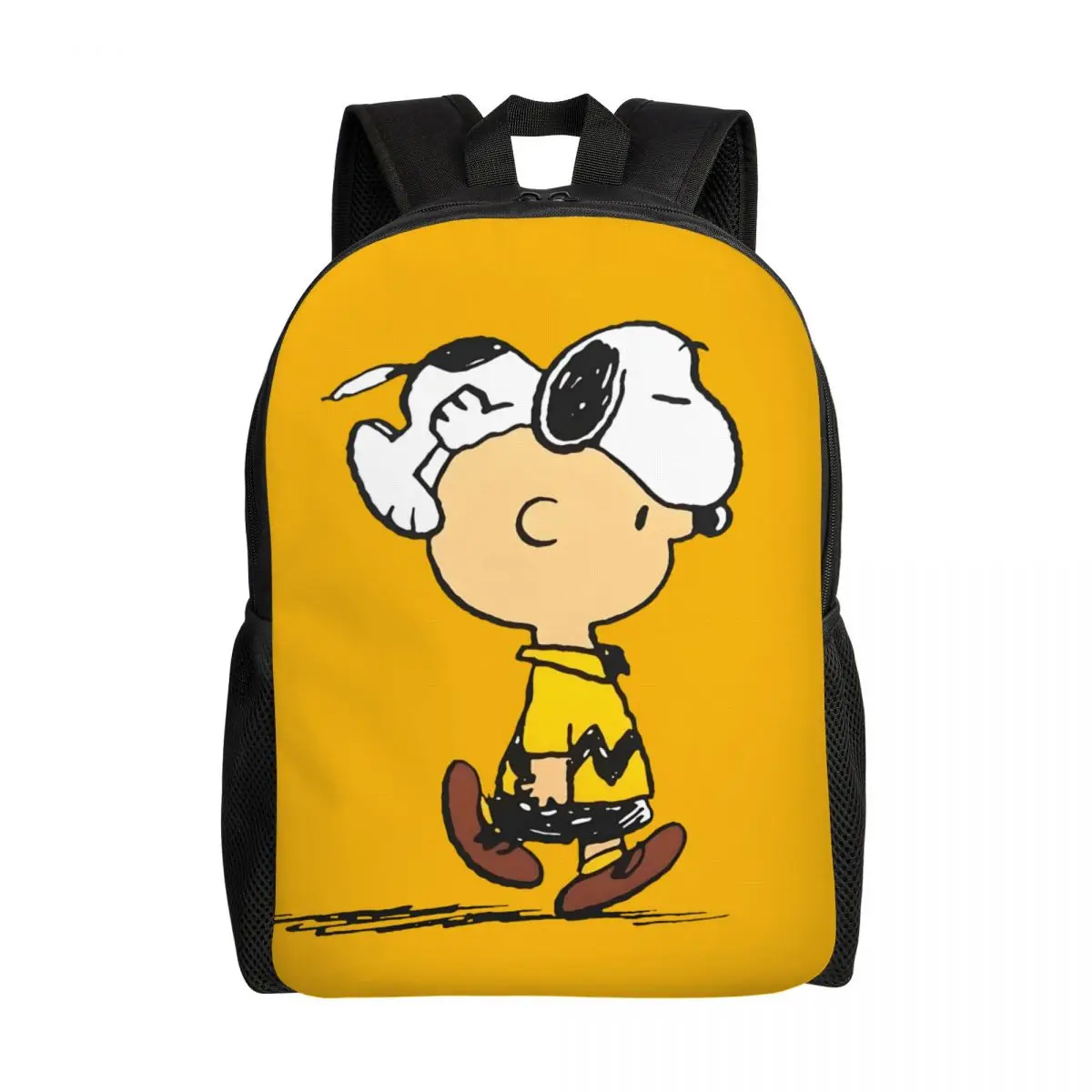 Mochila de viaje personalizada S-Snoopys, mochila escolar para ordenador para hombres y mujeres, mochila para estudiantes universitarios Charlie Brown