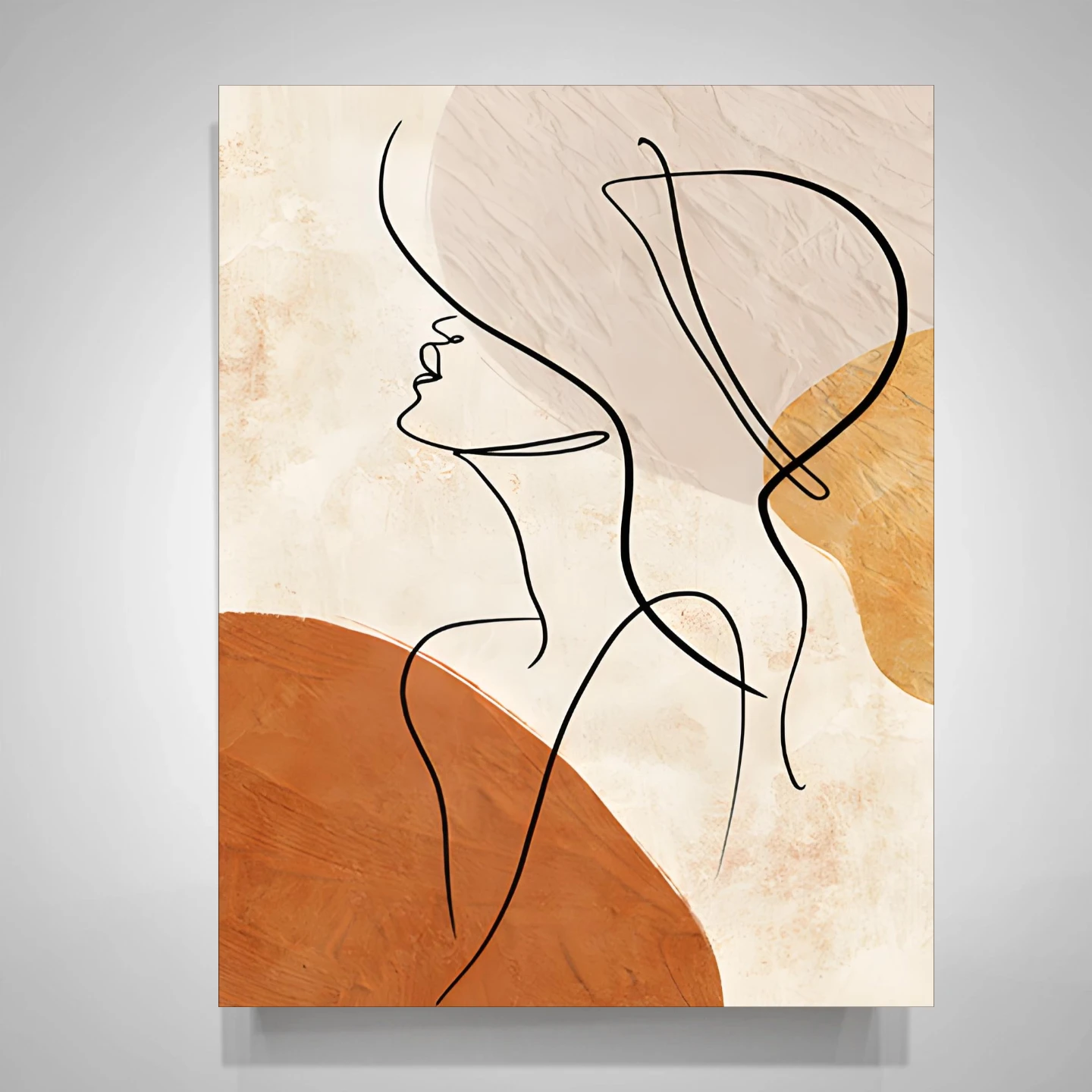 Oil Painting Abstract Minimalist One Line Woman Face By Numbers Wall Decor for Living Room Bedroom Gift No Frame