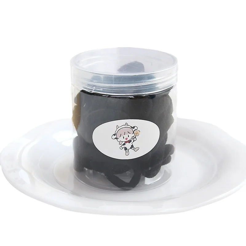 أربطة شعر للأطفال 50 قطعة جرة بلاستيكية ربطات عنق تيري عالية المرونة تصميم سلس خالي من التشابك مجموعة حوامل ذيل حصان صغيرة