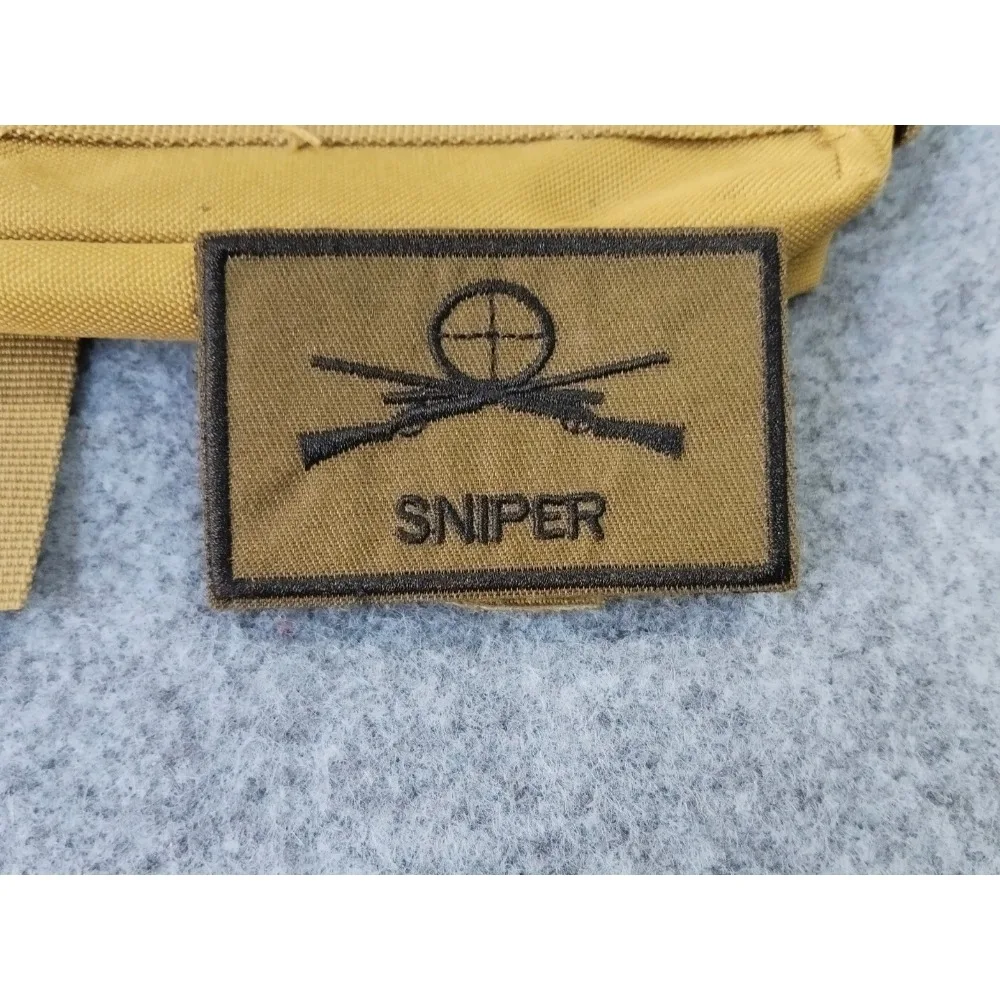 Double Spear Sniper Embroidered Patch Precise Targeting Tactics Morale Badge Military Fans Backpack Patches for Clothing Sticker