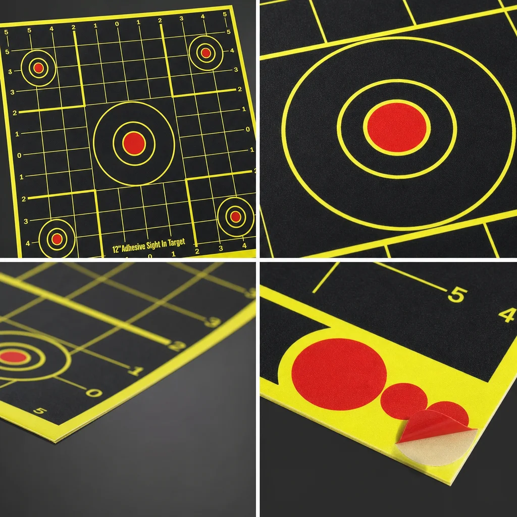 10pcs 12 Inch Self-Adhesive Target Stickers Fluorescent Splatter Aiming Splash Targets Practice Training Shooting Target Paper view 2
