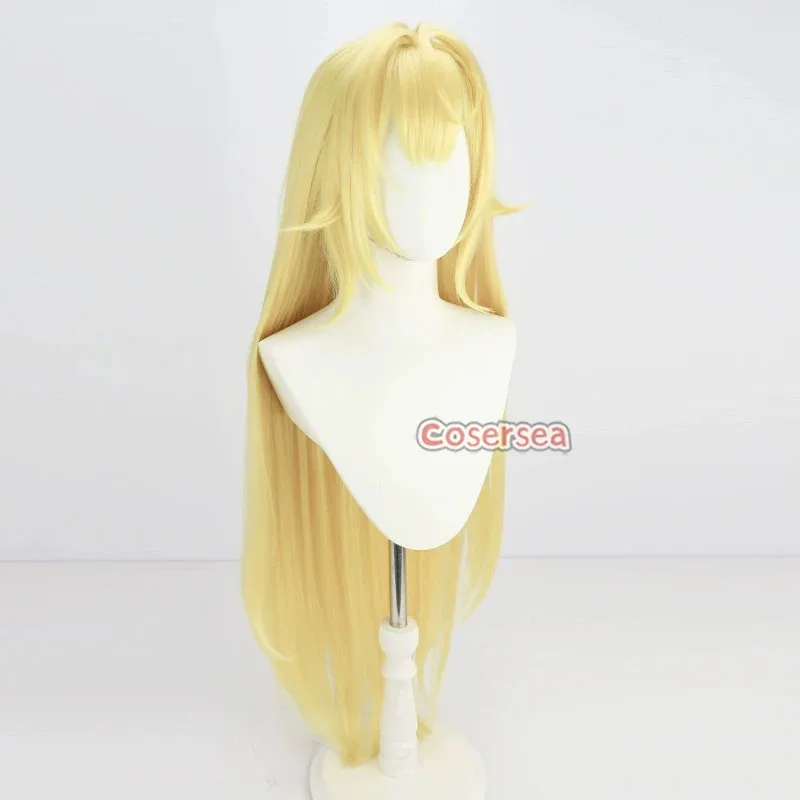 Cosersea Hoshikawa Sara تأثيري الباروكات الظاهري YouTuber Hoshikawa Sara 100 سنتيمتر طويل شقراء كوس شعر مستعار الاصطناعية الشعر مقاومة للحرارة