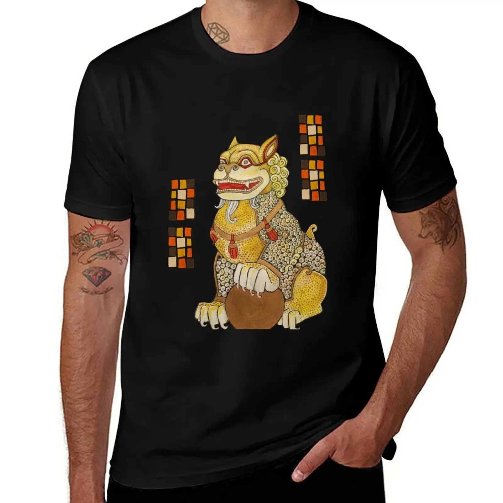

Laughing Fu Lion Tee T-Shirt anime t shirts for man man t shirt summer T-Shirt
