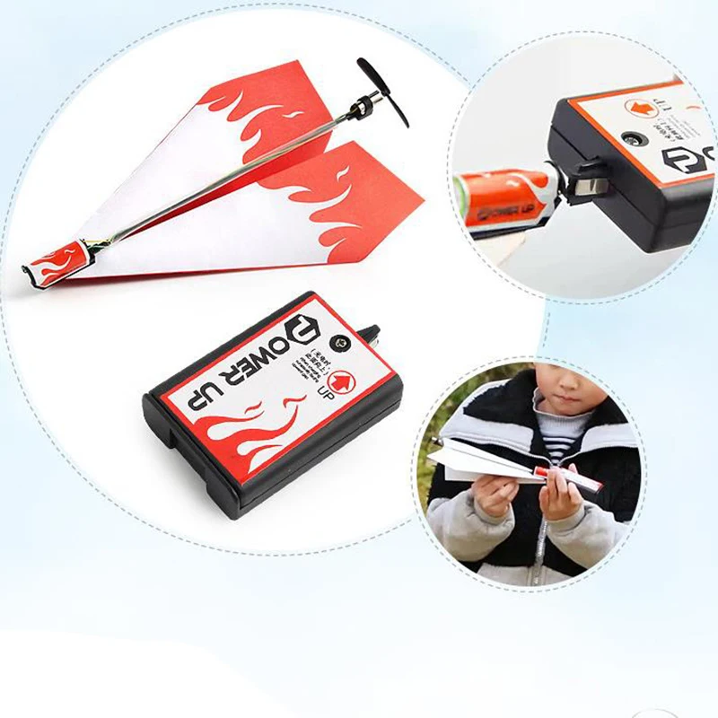 Aereo Rc Pieghevole Modello di carta Motore fai da te Potenza Rc Aereo Giocattolo per bambini Modello di aereo