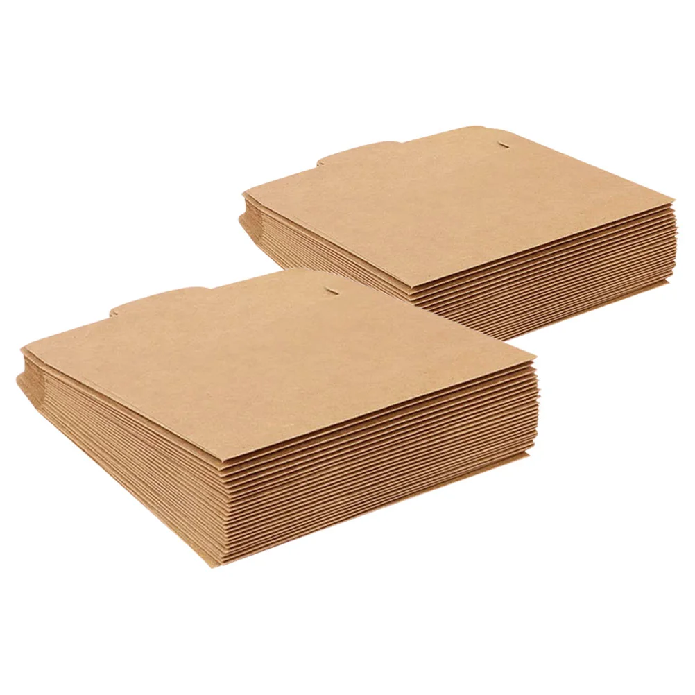 100 Pcs Disc Bag Jewelry Paper Dvd Storage Sleeves Light Brown Craft Bags