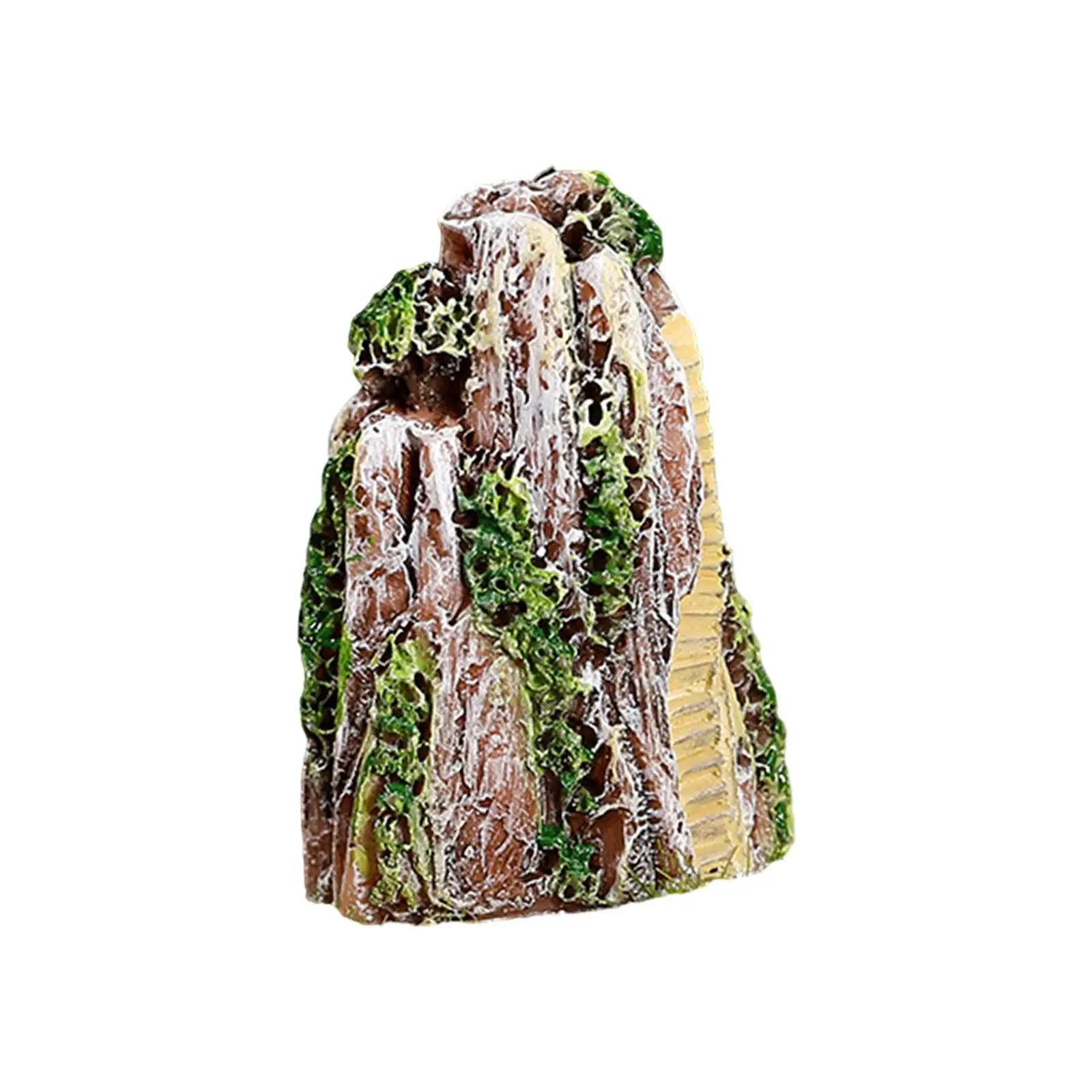 Miniature Rockery Decorations Resin Mountain Figurine Micro Landscape Accessories for Aquarium Fish Tank Decor and Desktop