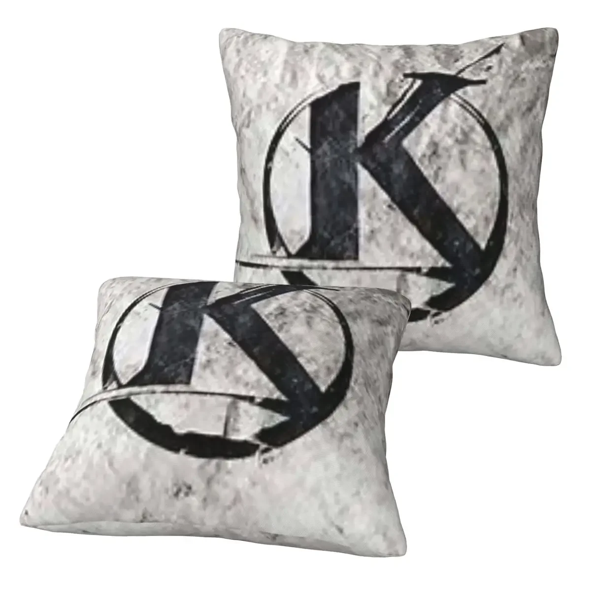 

Черный логотип Kaamelott на сером фоне, 2 шт., квадратные наволочки, чехлы для подушек, комфортные декоративные подушки для дома и автомобиля