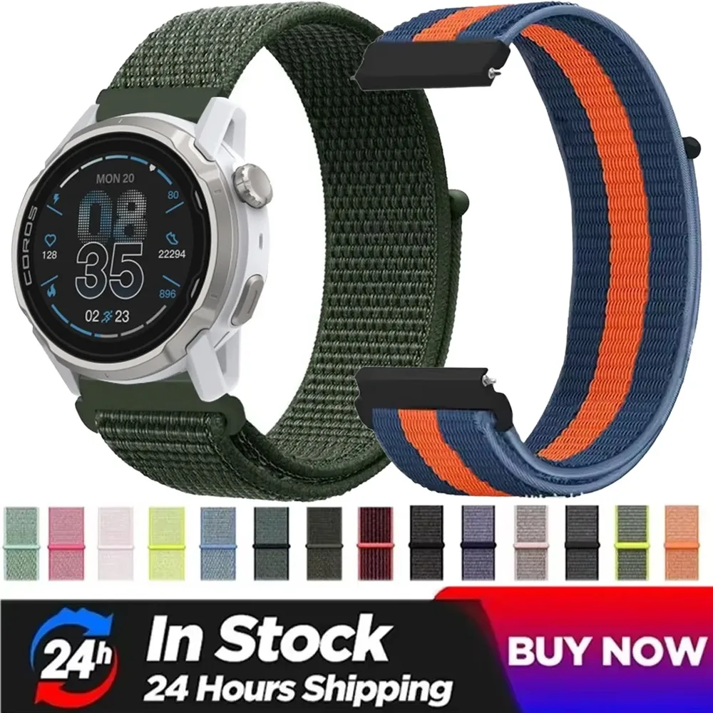 20mm 22mm Nylon-Schlaufenarmband für COROS APEX 4 42mm/PACE Pro/CMF Watch 3 Pro Atmungsaktives Band für Suunto Vertical/Race 2 Zubehör