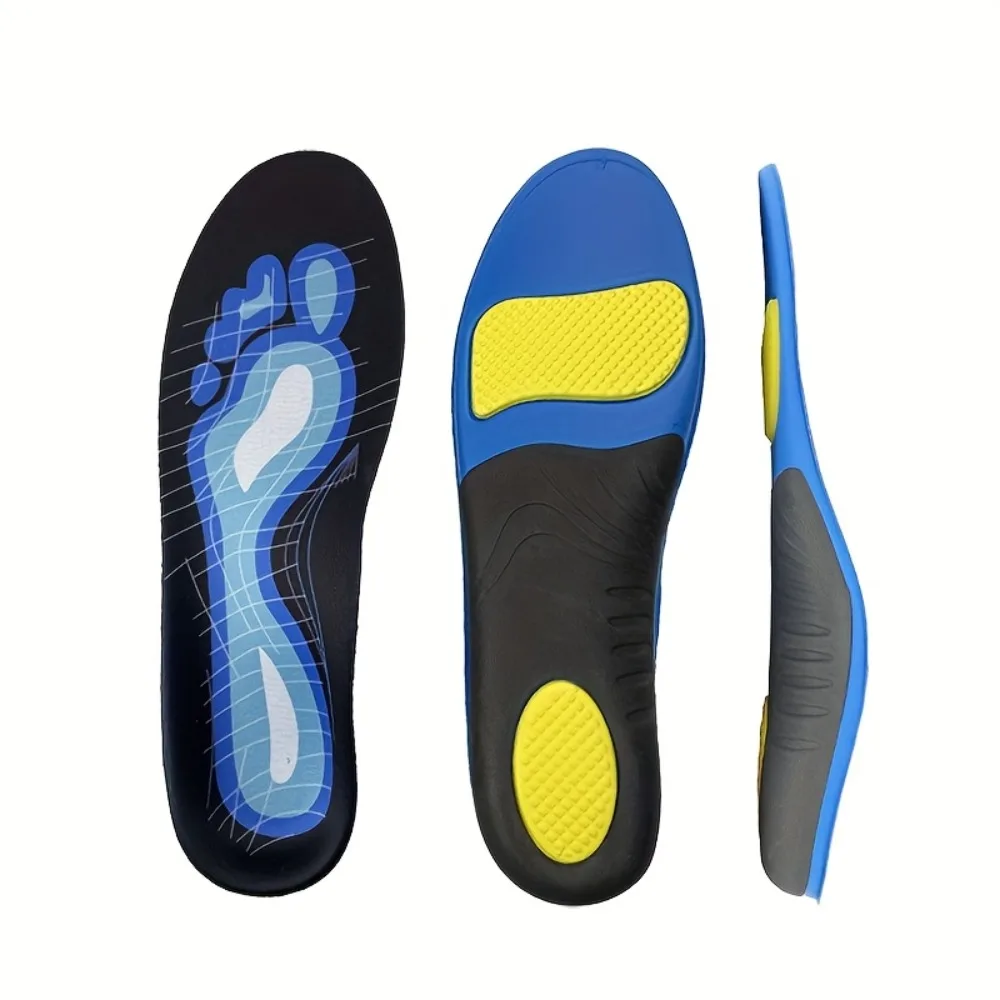 1pair EVA Arch Support Insoles For Pain Relief Orthotics Flat Feet, Sports Shock Absorption Shoe Sole for Running Lifestyle