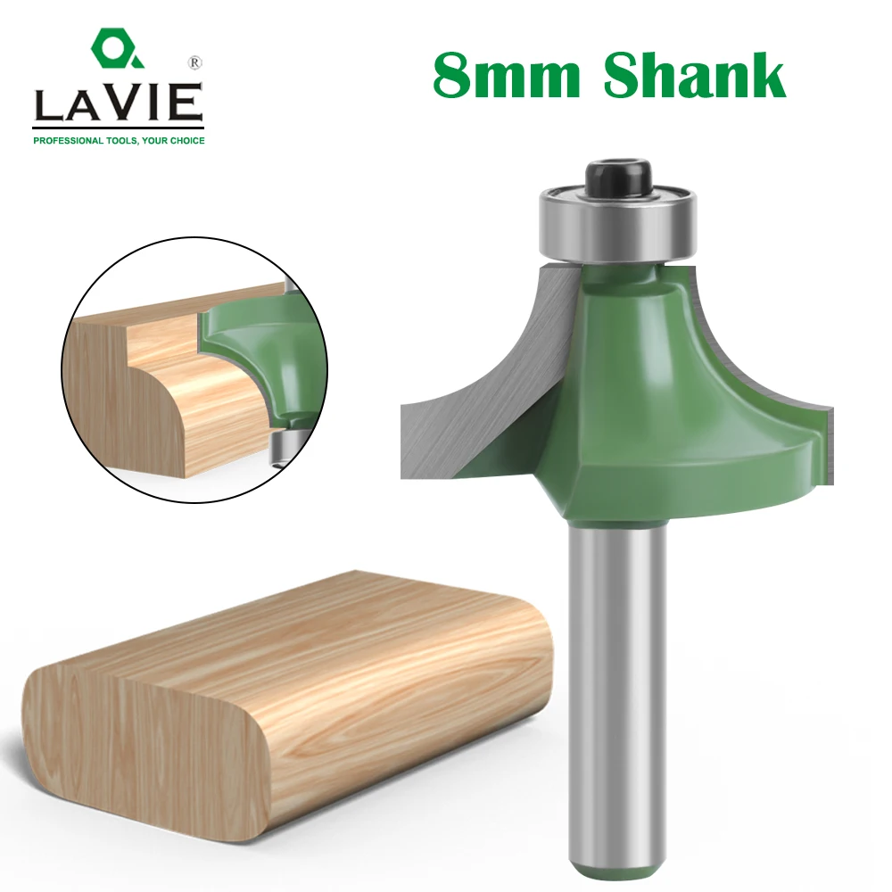 

LAVIE 1PC 8mm Corner Round Over Router Bit with Bearing for Wood Woodworking Tool Milling Cutter Bits 공구 Фрезы По Дереву Фреза