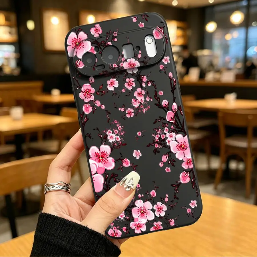 Hülle für Google Pixel 10A 6a 8a 6 7 8 Pro 7a 10 9 Pro XL 9a Funda Handyhülle Pink Cherry Blossom