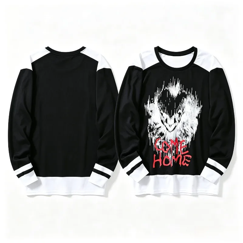 Unisex It Pennywise Inspired Raglan Long Sleeve Tee 3D Print Come Home Graphic Breathable Couple Family Fan Top Adults Kids