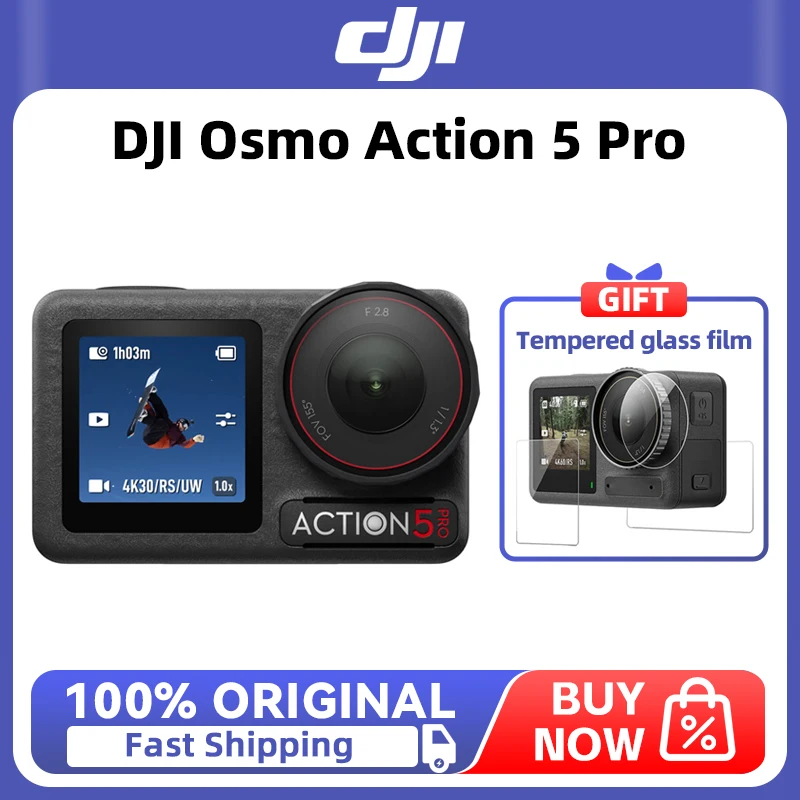 DJI Osmo Action 5 pro New 1/1.3-inch Sensor 4 hours Long Battery Life Robust Stabilization With 360° HorizonSteady New Original