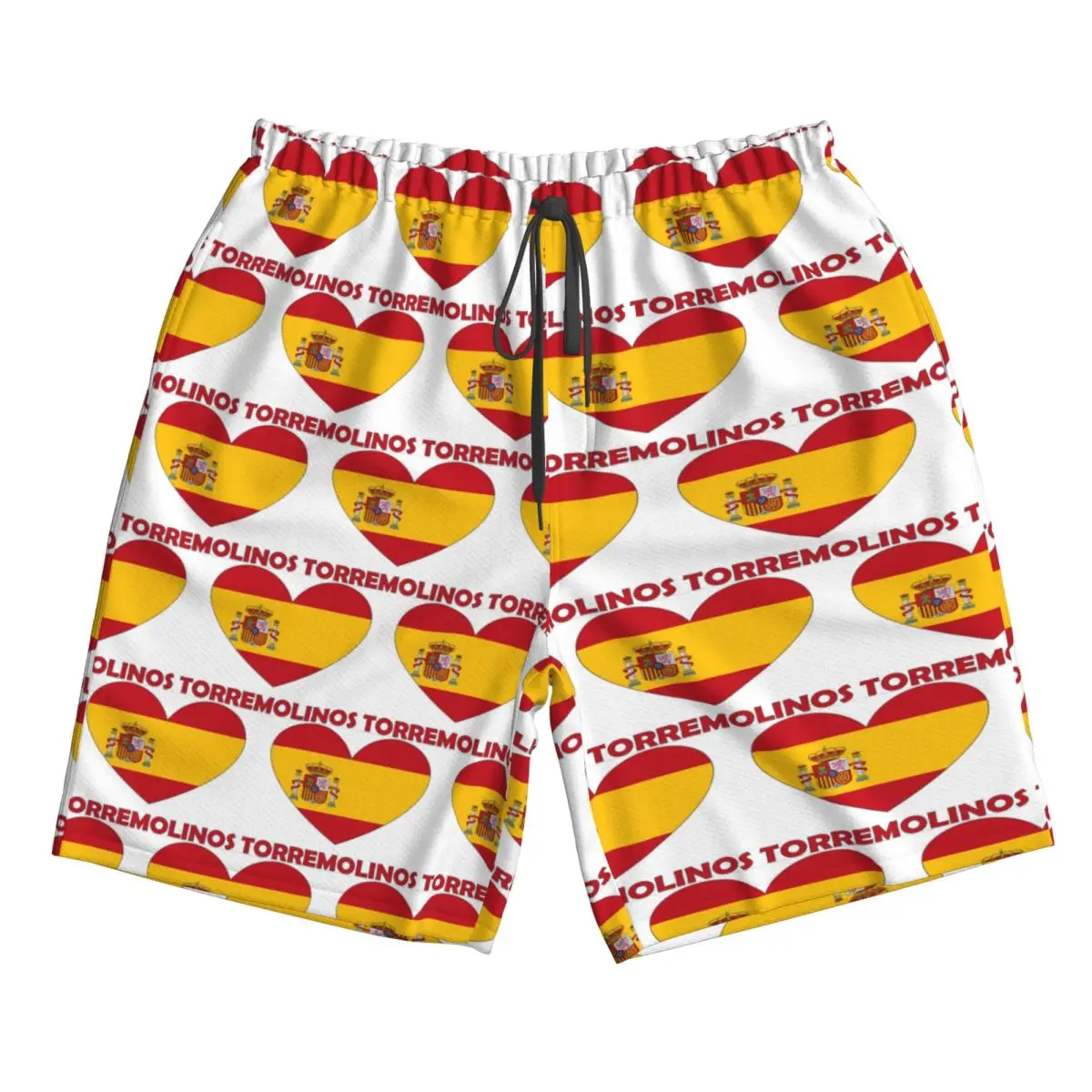القلب العلم الحب Torremolinos اسبانيا جذوع الشاطئ مجلس السراويل عارضة سريعة الجافة السباحة الصيف الرجال السراويل #1