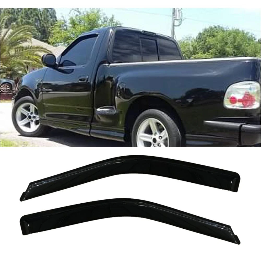 2 قطعة ل 15-20 فورد F150 الكابينة العادية الشمس المطر الحرس تنفيس الظل نافذة أقنعة