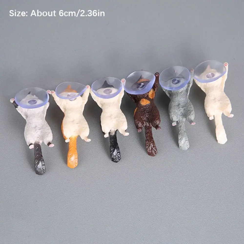 Cute Cat Phone Holder Tablets Desk Sucker Support Resin Mobile Phone Stand Holder Sucker Design Animal Holder For Smartphone