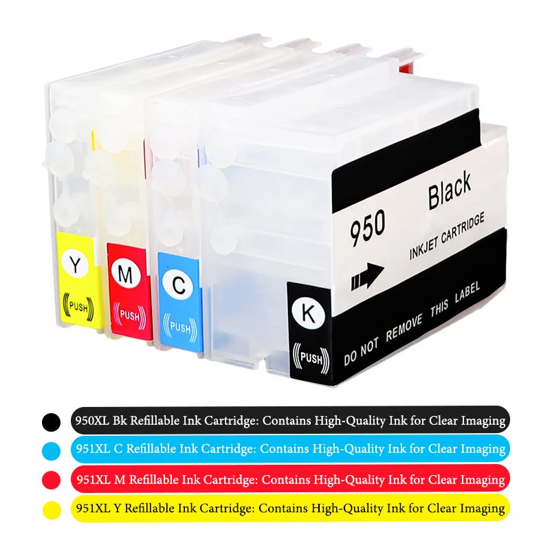 1/2/3SET 950/951 Refillable Ink Cartridge Compatible With HP Officejet Pro 251dw 276dw 8100 8600 8610 8620 8630 8640 8650 8660