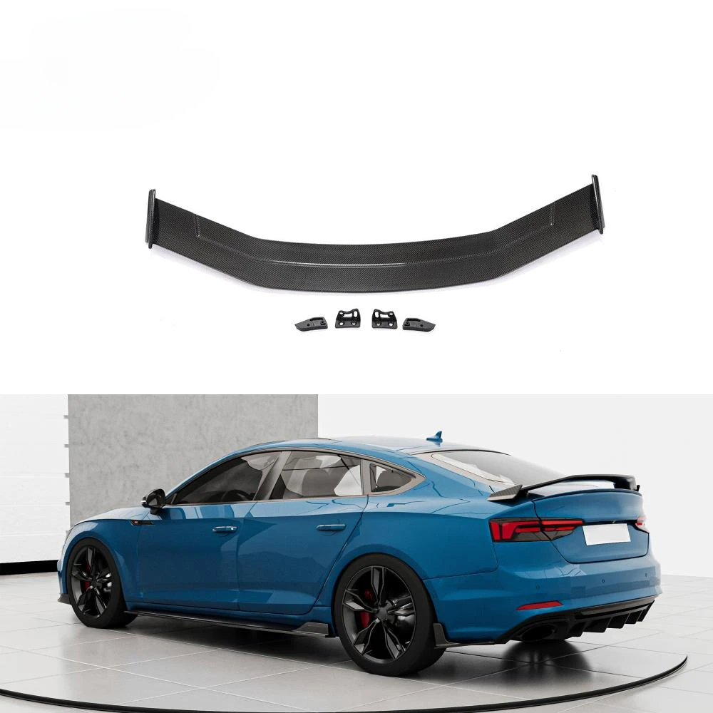 Universal Carbon Fiber Rear High Trunk Spoiler for Audi A5/S5/RS5 2017-2024