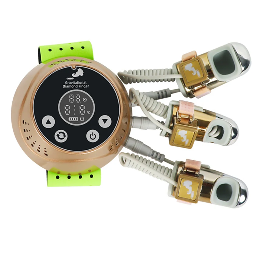 

2025 Micro-current Golden Finger Massager Face Lifting Body Massage Gravitational Diamond Finger EMS Beauty Machine 3Fingers