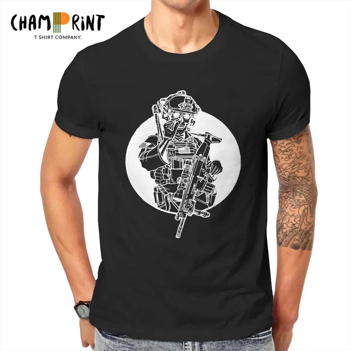 Men Forward Observations Group T Shirt FOG 100% Cotton Clothes Vintage Short Sleeve Round Collar Tee Shirt Plus Size T-Shirts