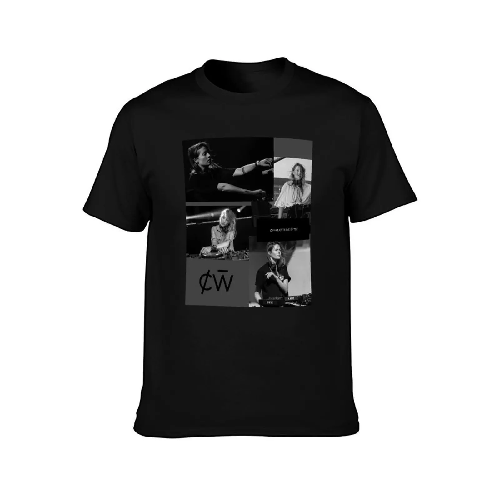 Charlotte de Witte - black and white T-Shirt Plus Size Gym Sports T-Shirt