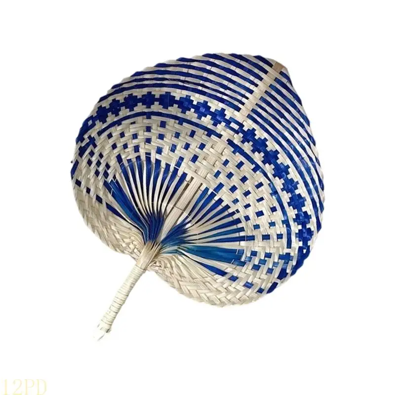 12PD Artisanal Woven Fan Vintaged Designs Multipurpose Cooling Tool For Babies