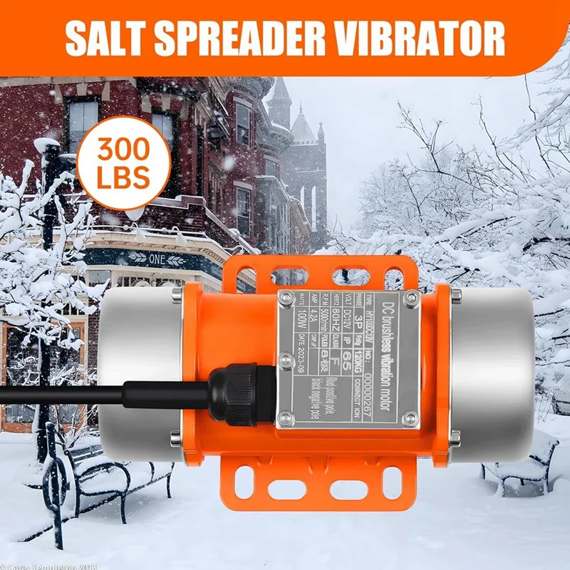 Vibration Motor For Salt Sand Applicator And Concrete Mixer 5000Rpm 100W DC12V Aluminum Housing Concrete Vibrator Easy To Use