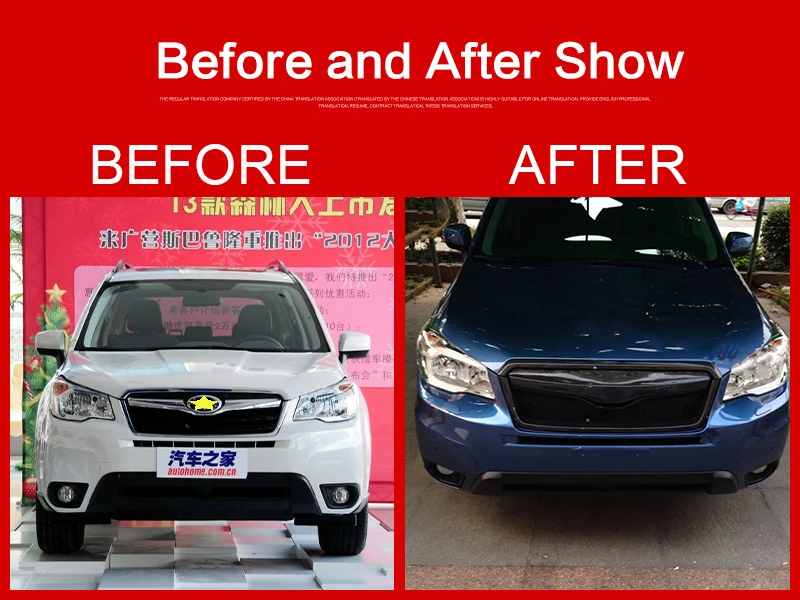 For Subaru Forester 2013 2014 2015 2016 2017 2018 Year  Racing Grille Redesign Front Bumper Grill Body Kit Accessories