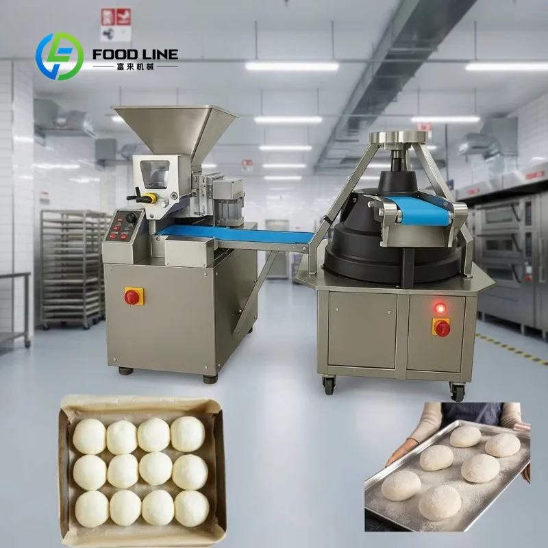 Custom Large Conical Dough Rounder Equipment Fully Automatic Continuous Dough Divider Rounder for High-yield Bakery Production