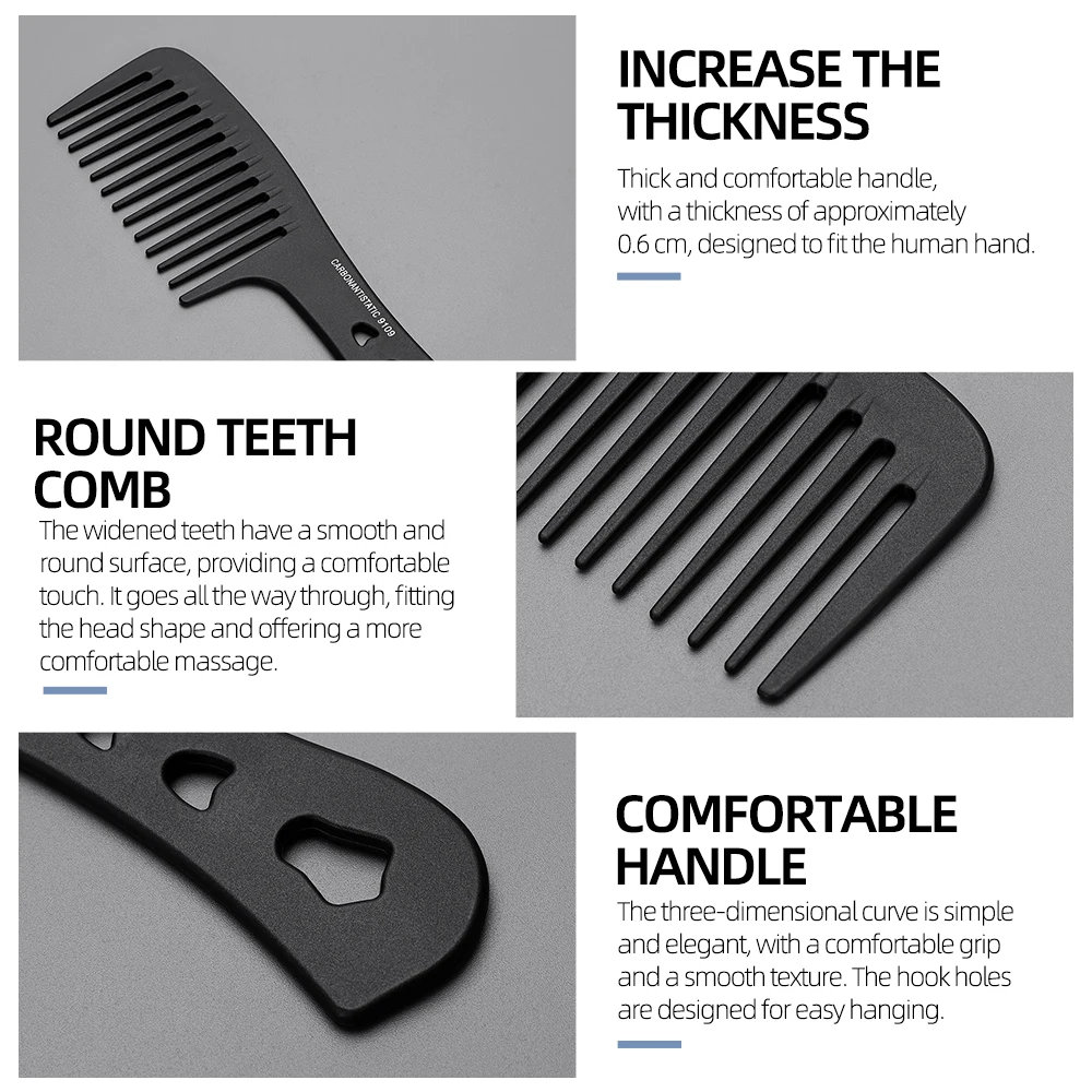 Thickened Version Wide Tooth Comb Heat Resistant Barber Professional Portable Styling Detangling Hairstyling Tools