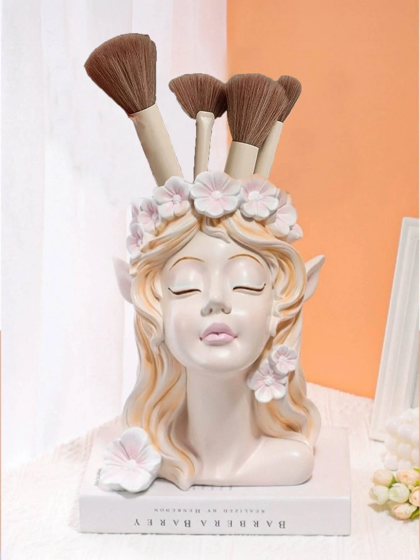 1pc Personalized Makeup Container: For Females, Home Decor/Gift, Essential Storage (Bedroom/Bathroom)