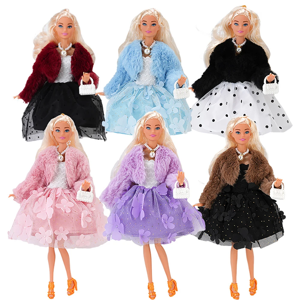 NK Official 1 Pcs Skirt Princess Dress Party Clothes for Barbie Blyth 1/6 MH CD FR SD Kurhn BJD Dolls Accessories JJ