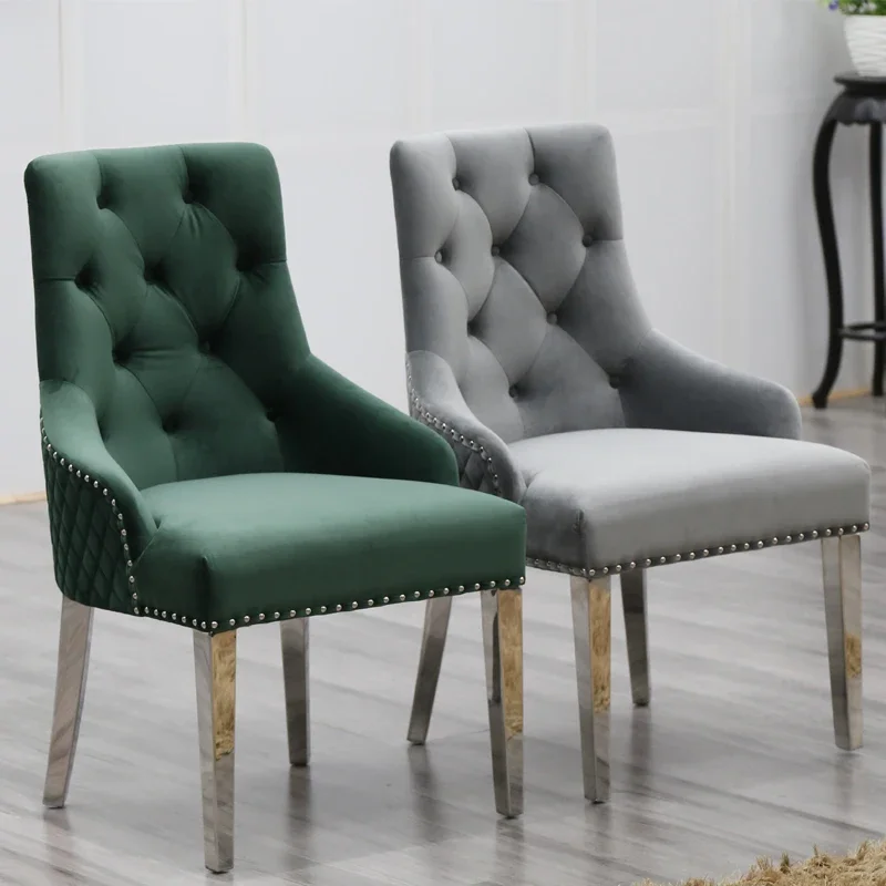 Nordic decoration home dinning chair upholstered PU leather dining room chairs furniture