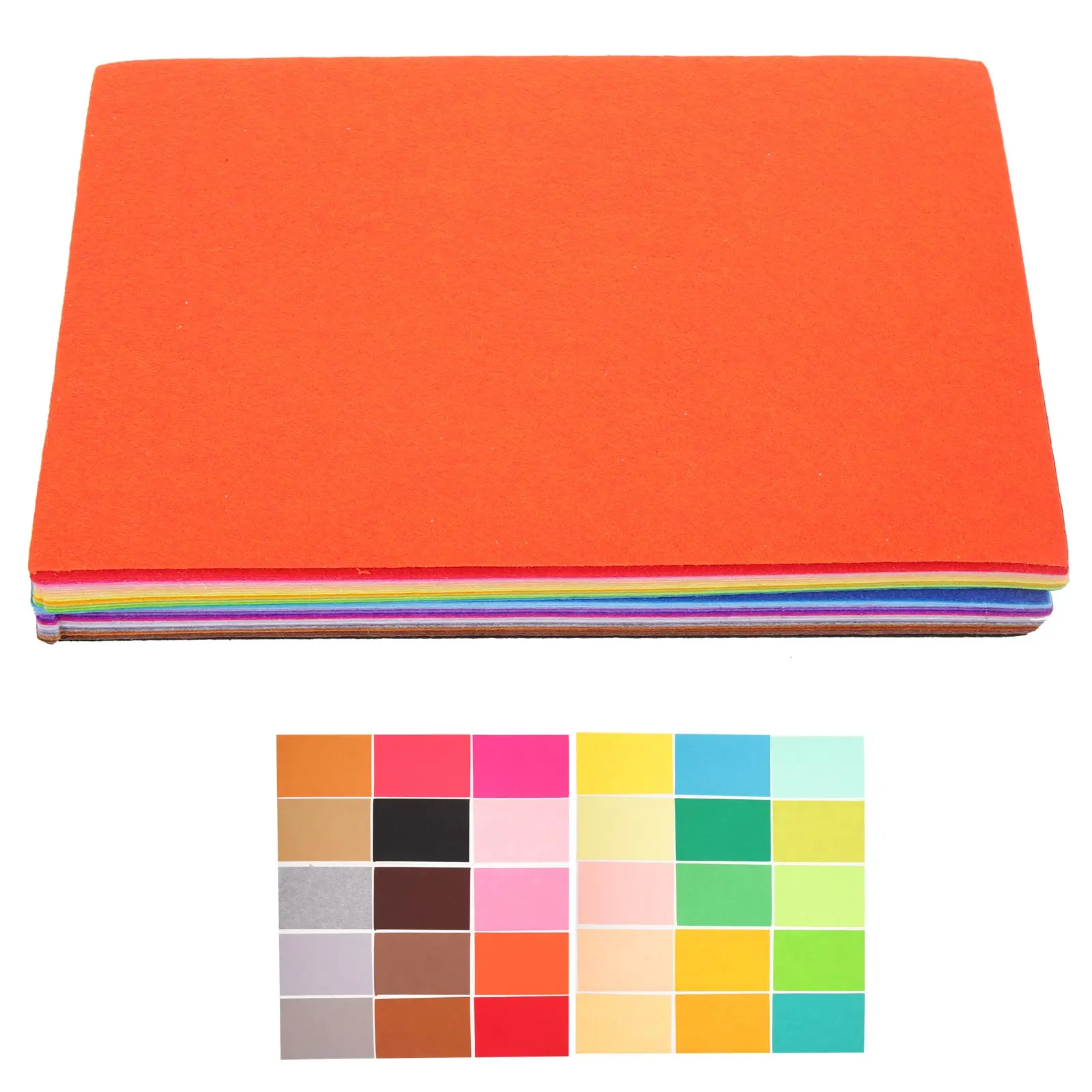 

40 Pcs Felt Cloth DIY Fabric Craft Sheets A4 Size Multicolor Kids H Decoration Material Patchwork Art Class Supplies