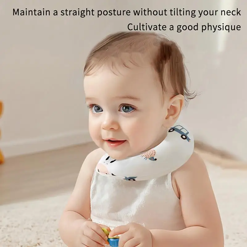 Baby U Shaped Sleeping Support Pillow Breathable Soft Newborn Head Neck Cushion for Daily Nap Car Rides