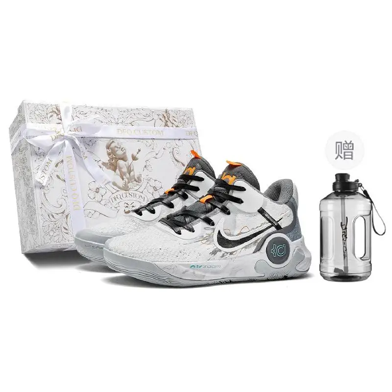 

【Настроить】Баскетбольные кроссовки Nike Trey 5, унисекс, белые/серые кроссовки средней высоты CW3402-011