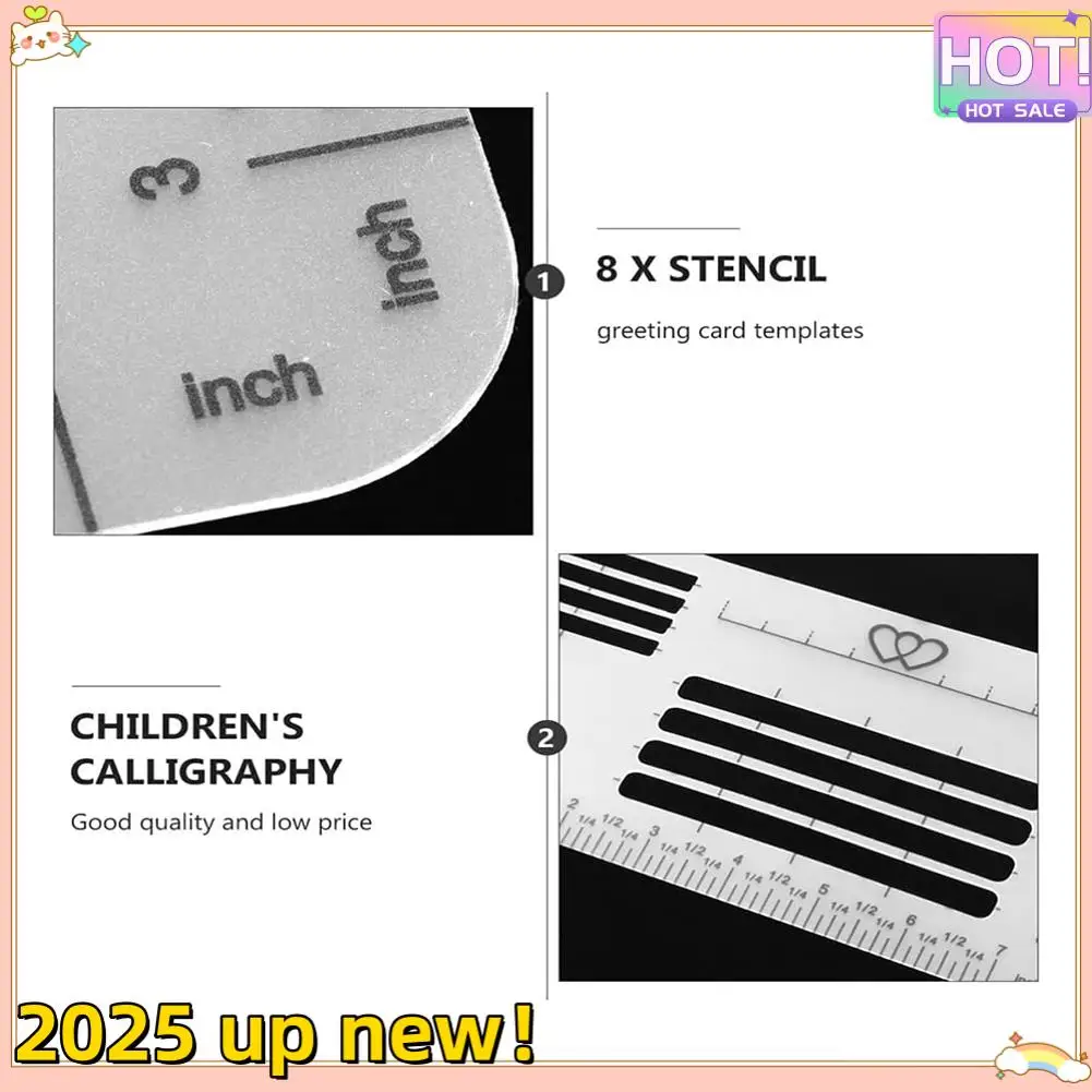 Delicate Texture-4 Pcs Guide Envelope Addressing Guide Stencil Ruler For Envelopes Brush Pens Making Thank You Card