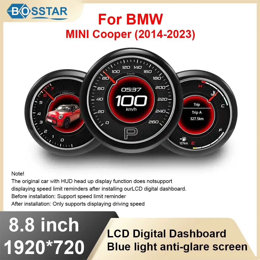 

Digital Instrument Cluster Dashboard Panel For BMW MINI Cooper 2014-2023 Speedometer Virtual Cockpit Display
