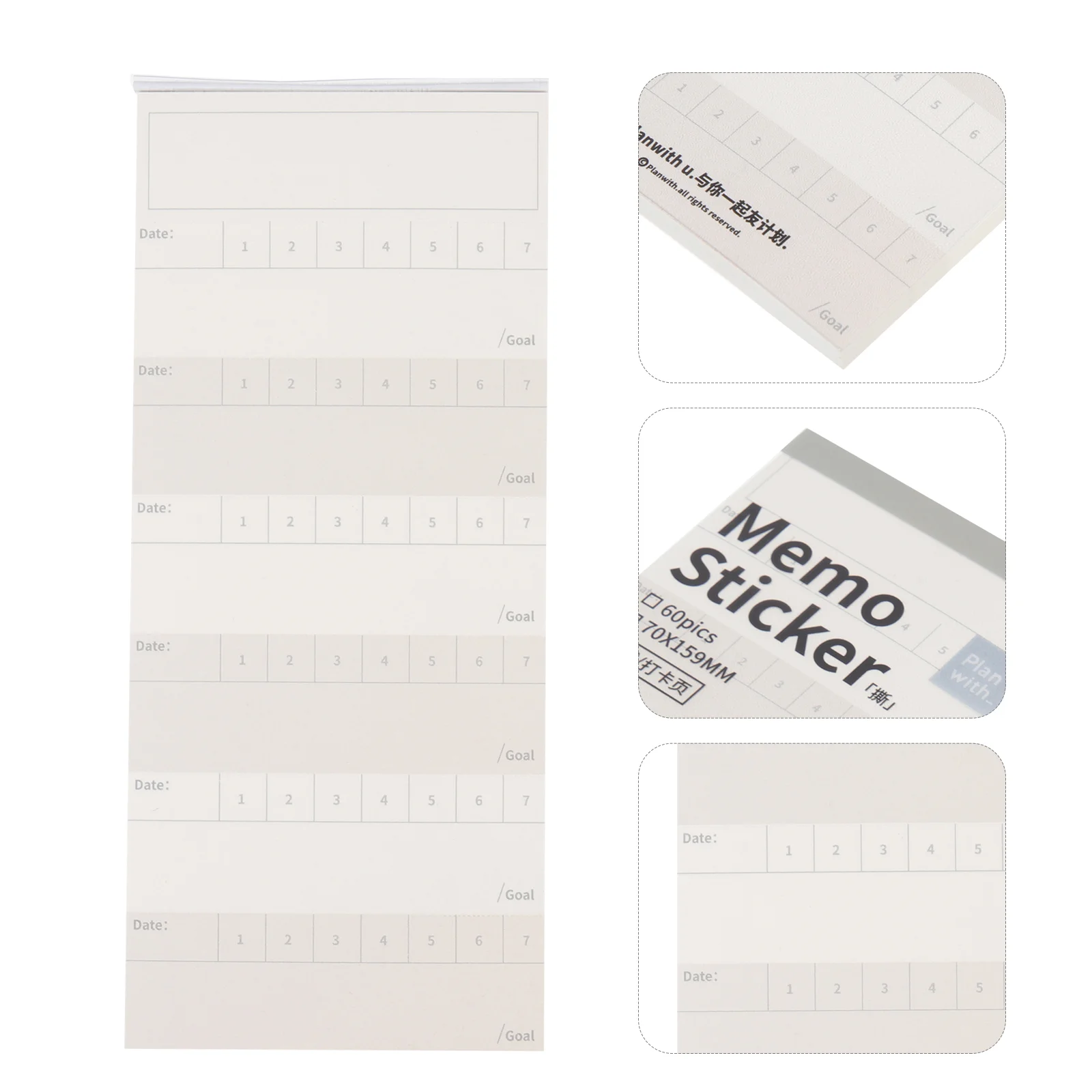 Notebook Planner Sticky Office Bulk Stickers Electrostatic Paper Tabs for Books