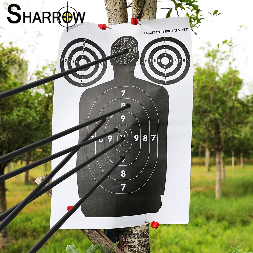 

10Pcs Archery Targets Paper for Shooting Practice High Visibility Silhouette Targets Shooting Range Paper Silhouette Targets