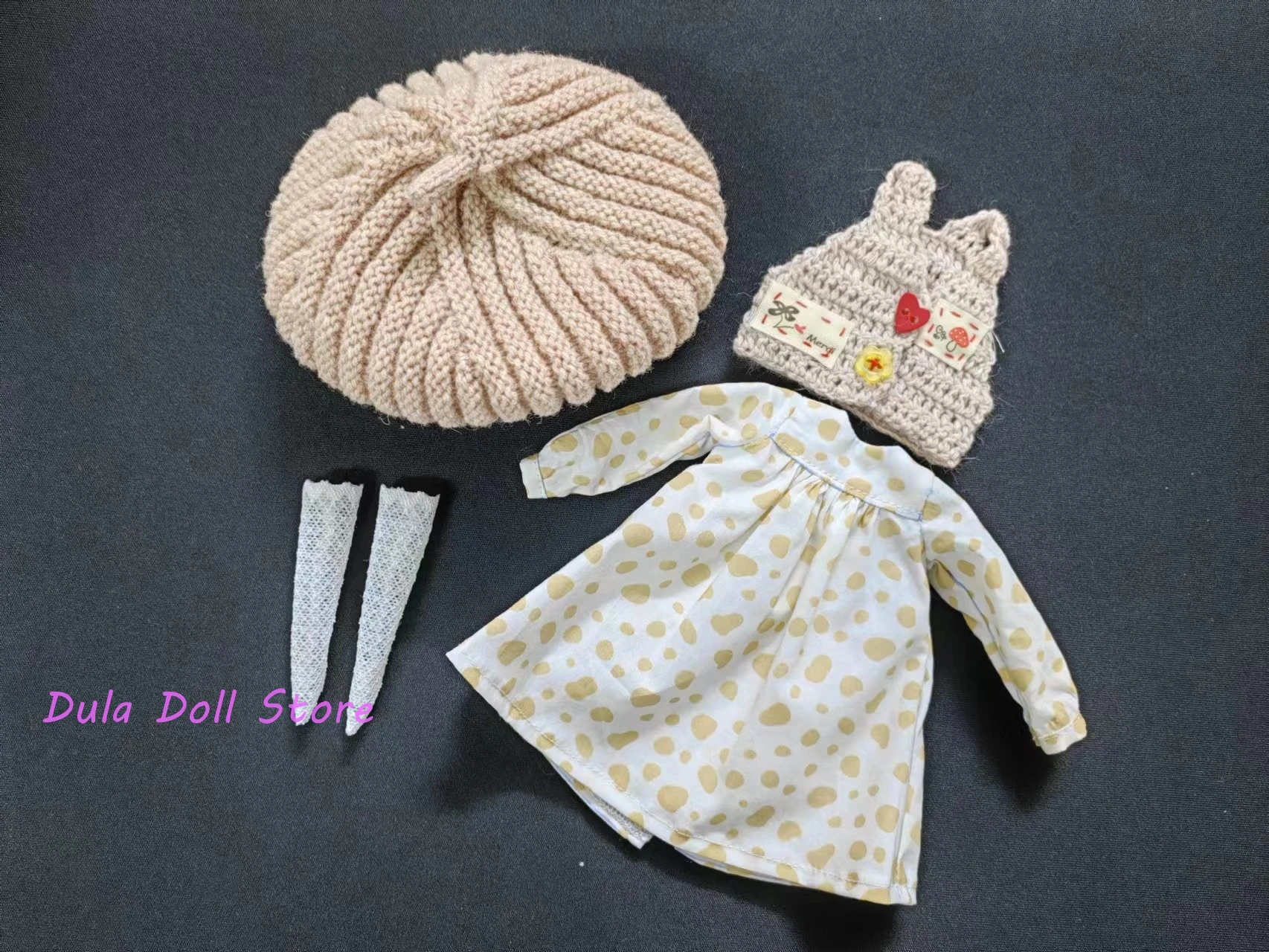 Dula Doll Clothes Dress Hand knitted skirt Blythe ob24 ob22 Azone Licca ICY JerryB 1/6 Bjd Doll Accessories