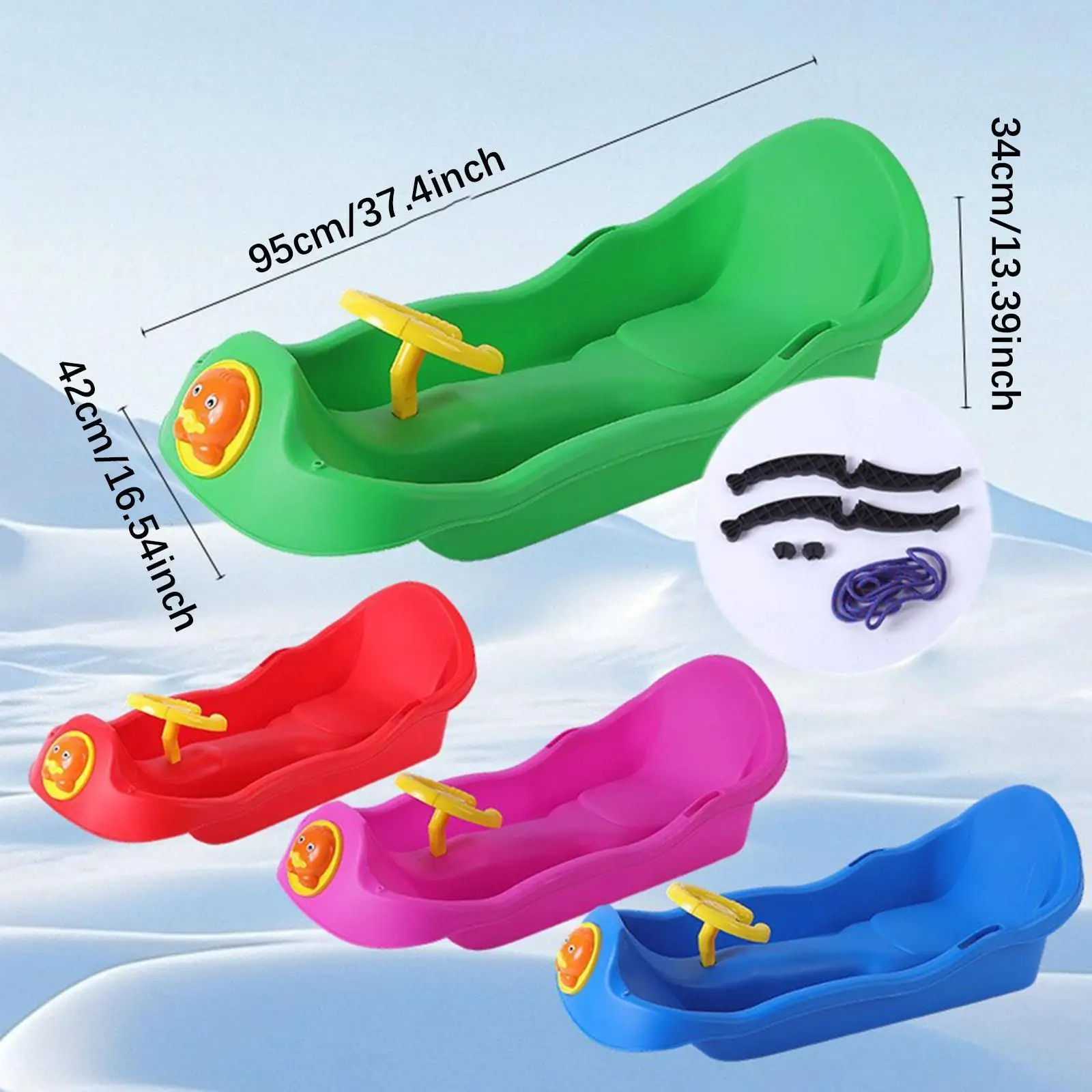 Snow Sled Grass Sled Outdoor Activities Winter Sports Easy to Use Versatile