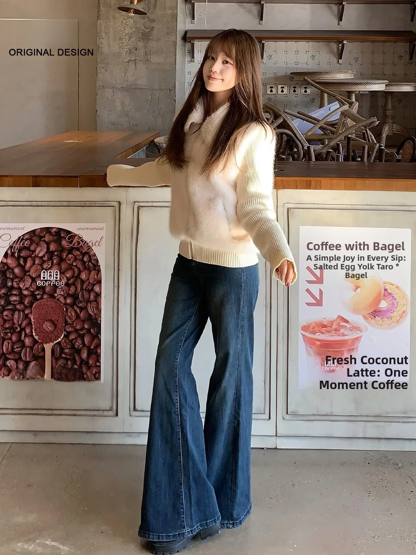 

Джинсы женские летние новые, в стиле ретро, свободного кроя, расклешенные, с высокой талией, в американском стиле, повседневные, свободные, в пол