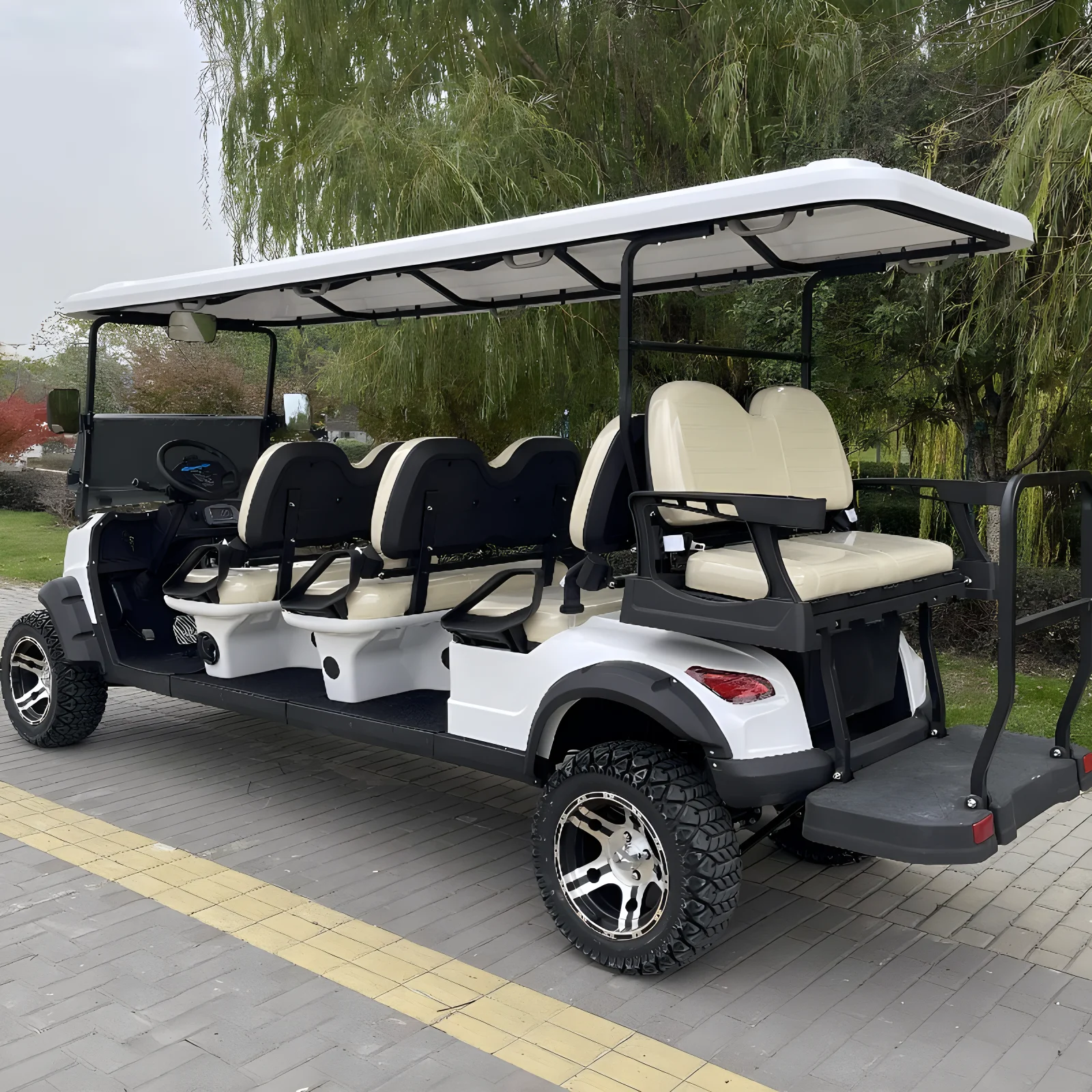 مصنع 2025 عربة جولف كهربائية للكبار 4-عجلات عربة جولف حديقة سيارة لمشاهدة معالم المدينة الكهربائية بالجملة #5