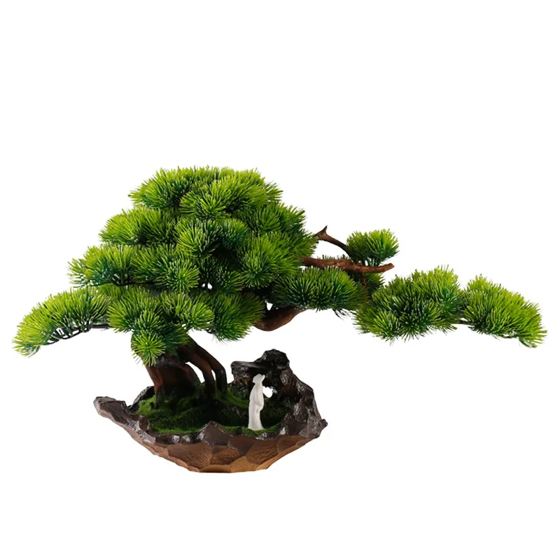 

Welcome Pine Green Plants Bonsai Living Room Entrance Office Home Decoration New Chinese