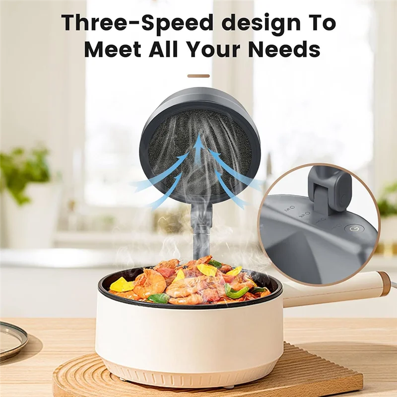 

ABBZ-Desktop Range Hood Portable Exhaust Fan Filtering Fumes With Low Noise For Kitchen,Indoor BBQ
