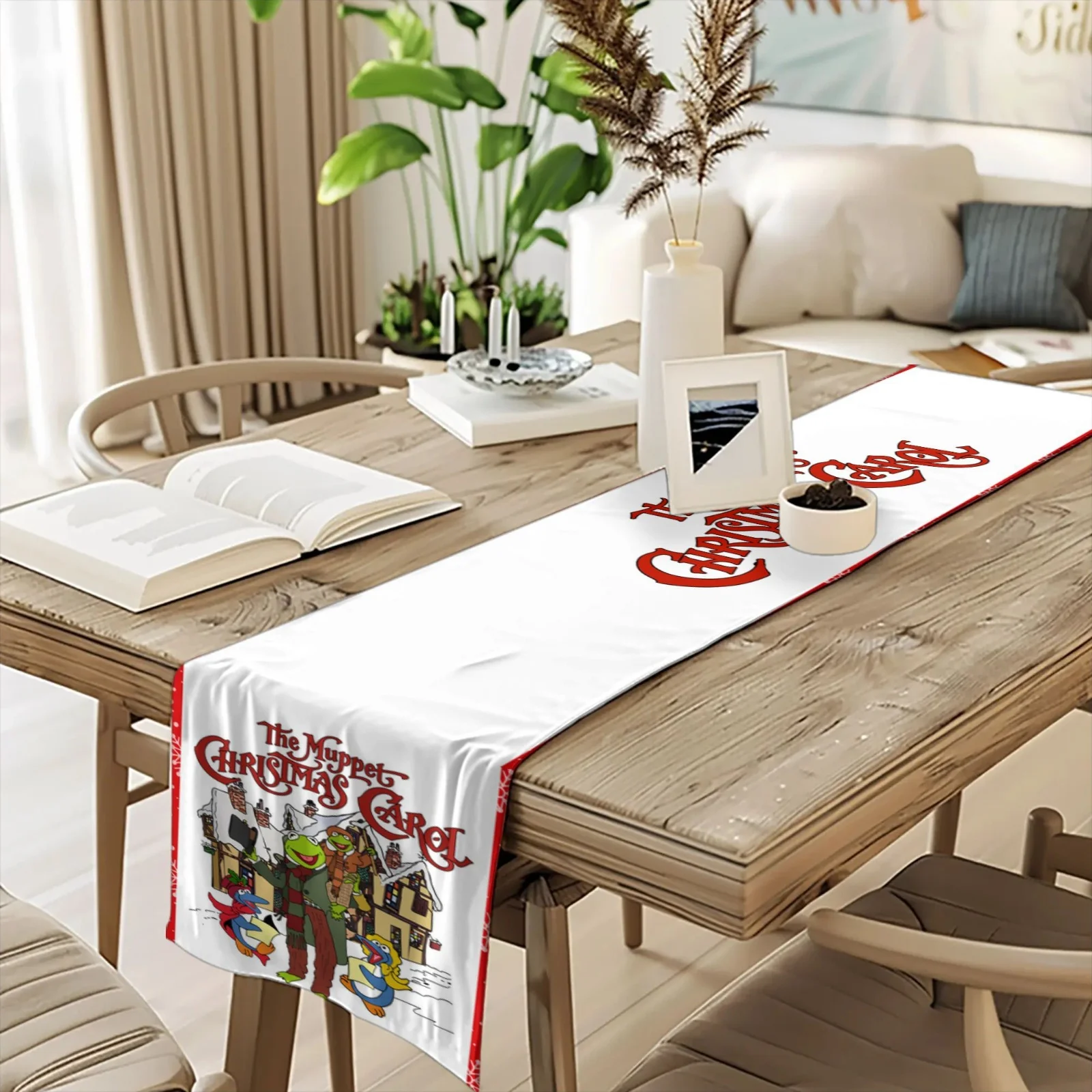

Скатерть-дорожка Disney The Muppet Christmas Carol, 1 шт., льняная, с 2D-принтом, для столовой, кухни, гостиной, декор для праздничного дома Disney