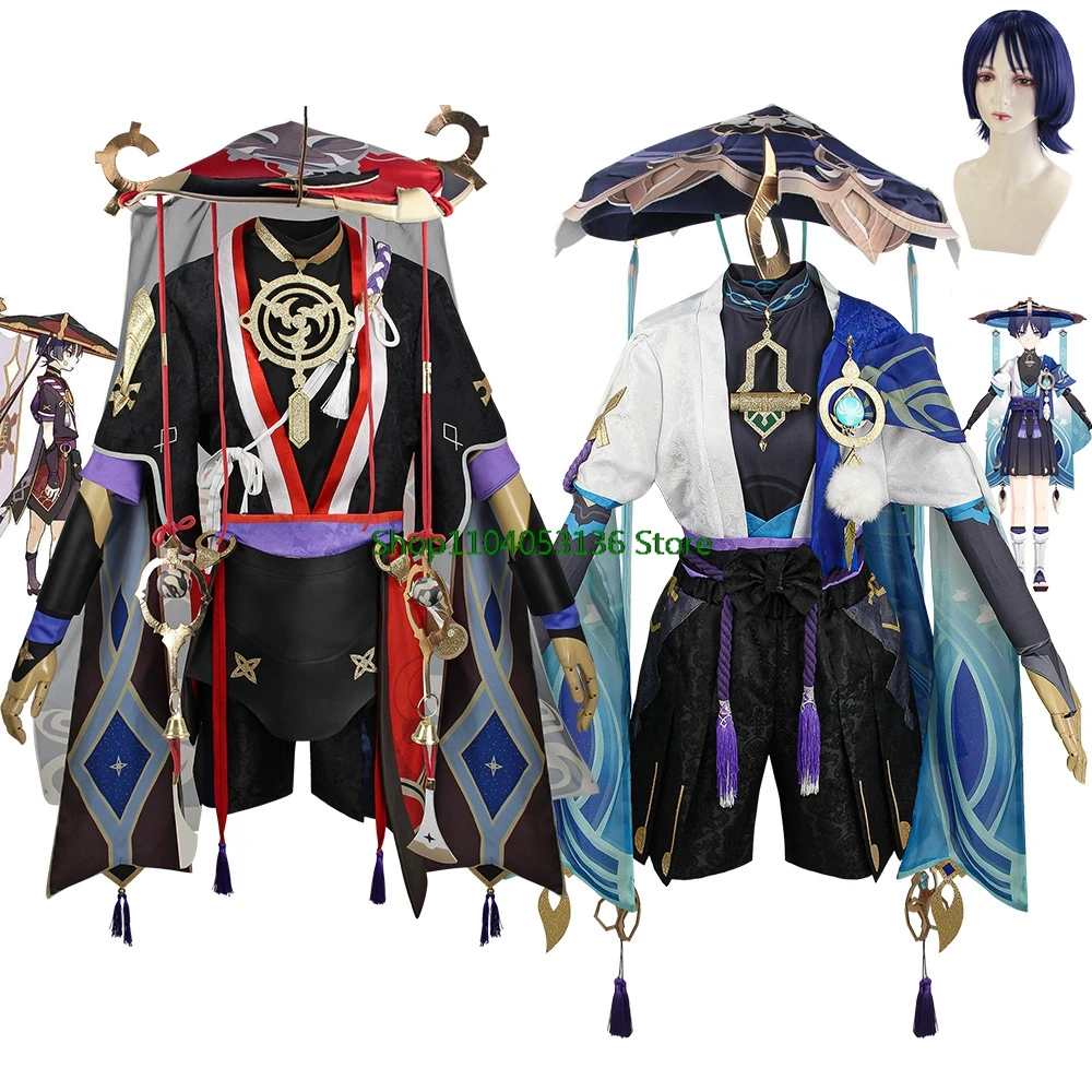 Anime Spiel Genshin Impact Scaramouche Cosplay Kostüm Schuhe Perücke Anime Halloween Genshin Cosplay Scaramouche Kostüm Für Männer