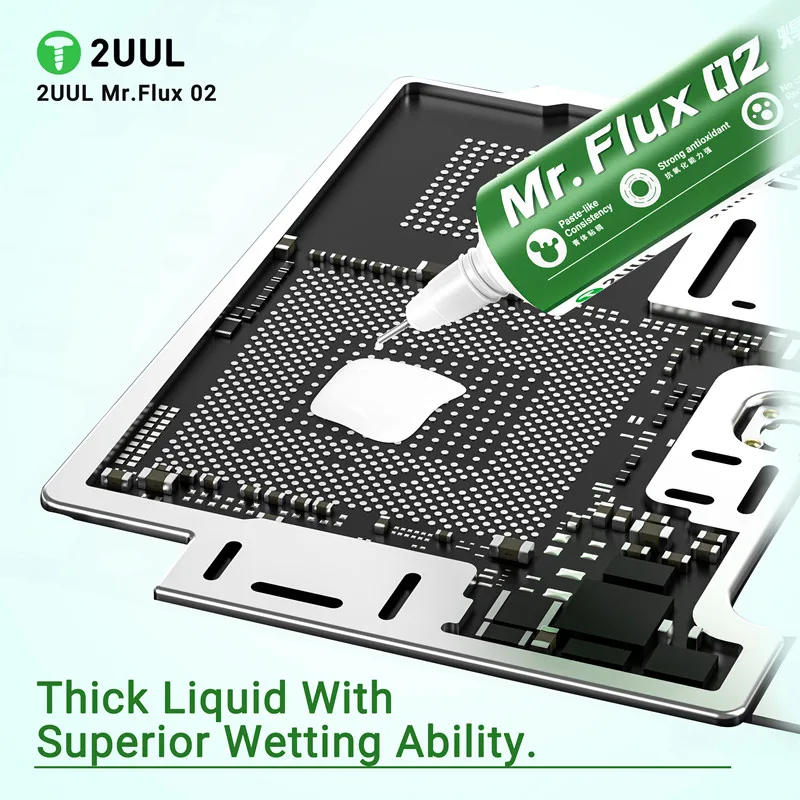 2UUL SC16 Mr.Flux 02 Welding Oil Anti-oxidation No-Cleaning Acid-free Halogen-free Mobile Phone PCB Welding Repair Flux Tools