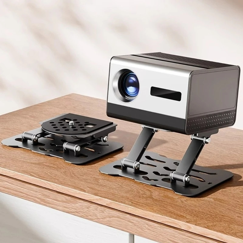 Foldable Double Rod Projector Stand Adjustable Height Portable Metal Design For Home Office Outdoor Use HX5E